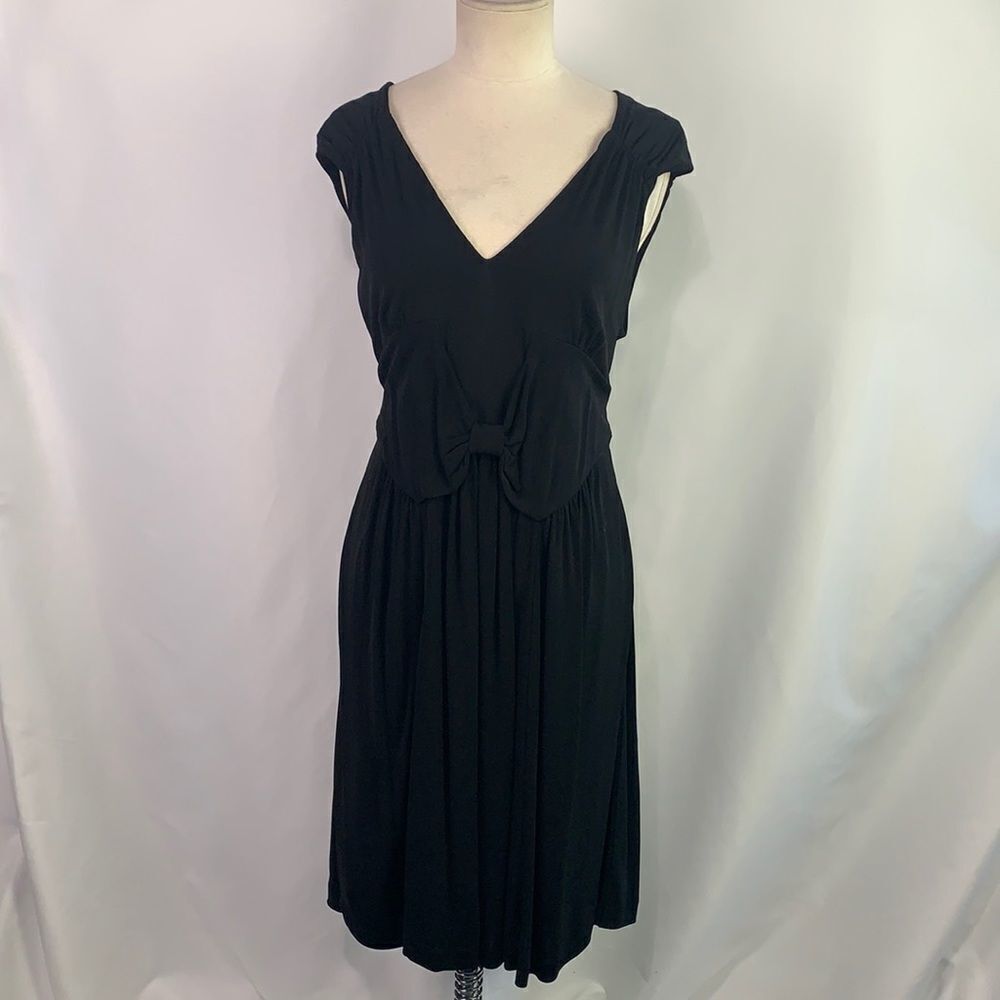 Hoss Black Bow Front Midi Dress